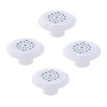 Uscita per L'Acqua di Scarico Della Piscina Nel Abs Rotonda di Ricambio per Accessori per Piscina 4 Pezzi