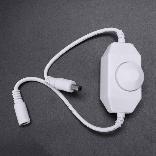 2X 12V / 24V 6A LED Dimmer Controller Adjust Brightness for Easy Color Clear, White 2