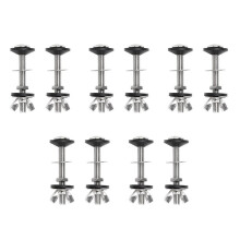 10 Pack Toilet Tank Naar Bowl Bout Kits Stortbak Bouten Kit, Rvs Toilet Pan Bevestiging met Dubbele Pakkingen