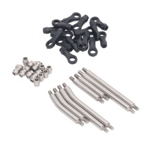Varilla de tracción de acero inoxidable con detalles realistas para vehículos RC Crawler, que ofrece una distribución de par equilibrada y una