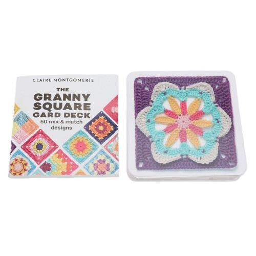 50pcs Granny Square Crochet Pattern Card Deck, Portable, Easy to Use 2