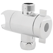 2X 3 Way Shower Diverter with Hand Shower Cradle Faucet Overhead Spray Shower Arm Tee Splitter Boom Adapter