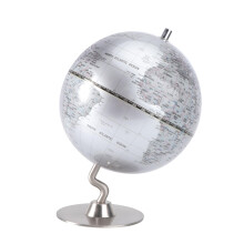Retro World Globe with Stand, Clear Map Printing, Educational Gift for Home, Office or Classroom