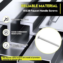 4pack 15528 Faucet Handle Screws, Shower Valve Screws for Moen Showers for Tub and Shower Series 73110, 3150-A, 73141