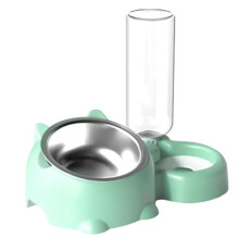 Wassernapf-Set 16 Grad Geneigter Hundenapf mit Wasserspender Abnehmbarer Futternapf für Haustiere Hundetrink- und Fressnapf A