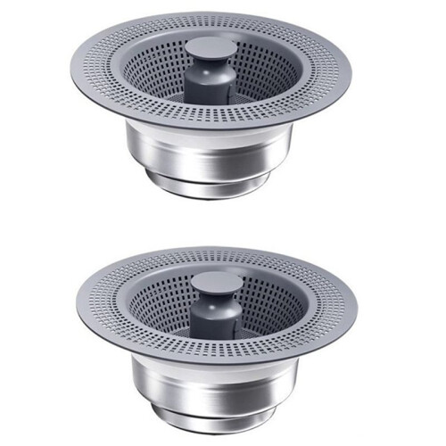 Kitchen Sink Filter Stainless Steel Kitchen Sink Spring Core Drain Plug Deodorant and Anti-Clogging Filter Drainer