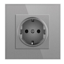 Mechanical Button  1/2Gang 1Way Light  Wall Electrical Socket TV CAT6 Socket Glass Panel