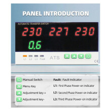 Over Under Voltage Protector ATS Automatic Transfer Phase Selector Uninterrupted Power over Current Limiter 63A