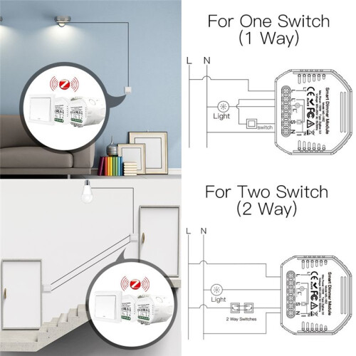 Zigbee  Module 1-Way Dimming Curtain  App Remote Control for Alexa  Home Voice Control 2
