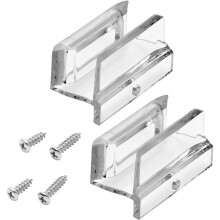 Sliding Shower Door Bottom Guide for Sliding Shower Door (Top Hung) Shower Door Guide, 3/8 in Channels(2 Pack)