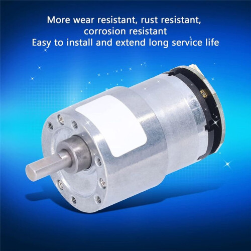 Speed Reduction Gear Motor with Encoder,  12V Electric Micro- Geared Motor Supporting Forward Reverse Movement 2