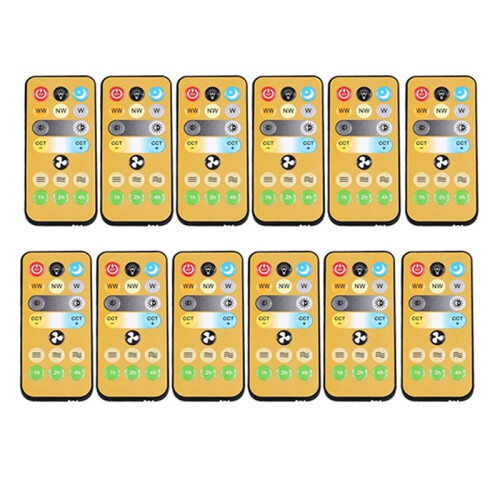 12pcs Wireless Switches 3-Speed Timing Remote Control for E27 Ceiling Fan Light 1-4h Timing Remote Control 1