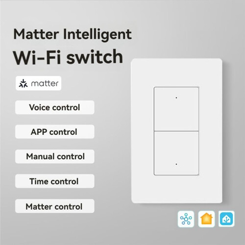 Matter WiFi   2-Way Button Wall Light  Button/Voice/App Controlled for TUYA//SmartThings 1