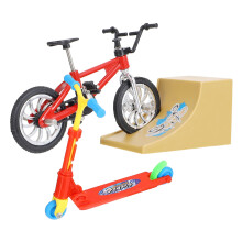 Finger Scooter and Bike Set with Smooth Rolling Wheels for Kids and Adults Tabletop Play