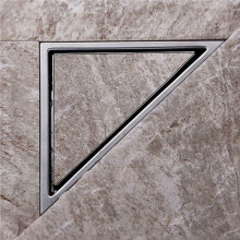 Bathroom Floor Drain Hidden Type Triangle Tile Insert Drainer Cover Waste Grates Shower Drains 304 Stainless Steel