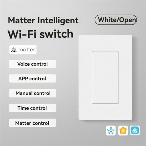 Matter WiFi   Single-Way Button Wall Light  Button/Voice/App Controlled for TUYA//SmartThings 1