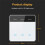 Tuya  Home WiFi Display Light  Glass Touch  for  Alexa Three-Way  White 9