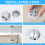 2pcs 48mm Toilet Tank Buttons, Flush Valve Dual Push Button Replacement for Glacier Bay Aquasource AquaSource 3
