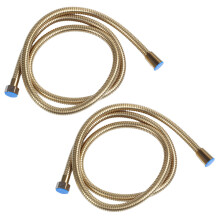 2X 1.5m Gold Shower Hose Long Flexible Stainless Steel Bathroom Water Tube
