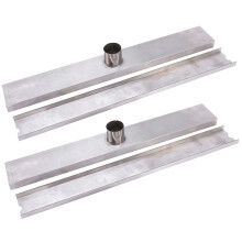 2X Linear Channel Floor Drain Gate Stainless Steel Type Shower Bathroom Drain Cover Invisible Large Floor Drain 50Cm