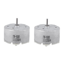 2X RF 500 TB-12560 DC1. 5-12V 2700 tr/min Vitesse a vide 32 mm diametre moteur argent