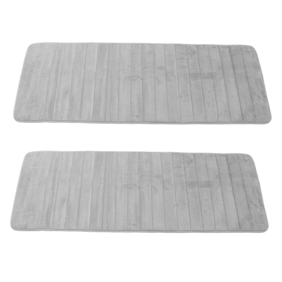 2X Memory Foam Soft Bath Mats - Non Slip Absorbent Bathroom Rugs Extra Large Size Runner Long Mat 4713038445977