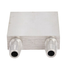 2X Primary Aluminum alloy Water Cooling Block 40x40mm for Liquid Water Cooler Heat Sink System Silver