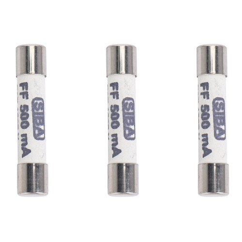 3X 1000V 500mA 6.3 x 32mm White Ceramic Fuse for Multimeter