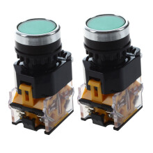 2X La38-11/203 Bouton-Poussoir Momentané Usage Intensif Presse Presseur Vert