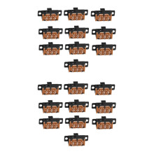 20Pcs High Knob 6 Pin 3 Position DPDT Panel Slide 0.5A 50V