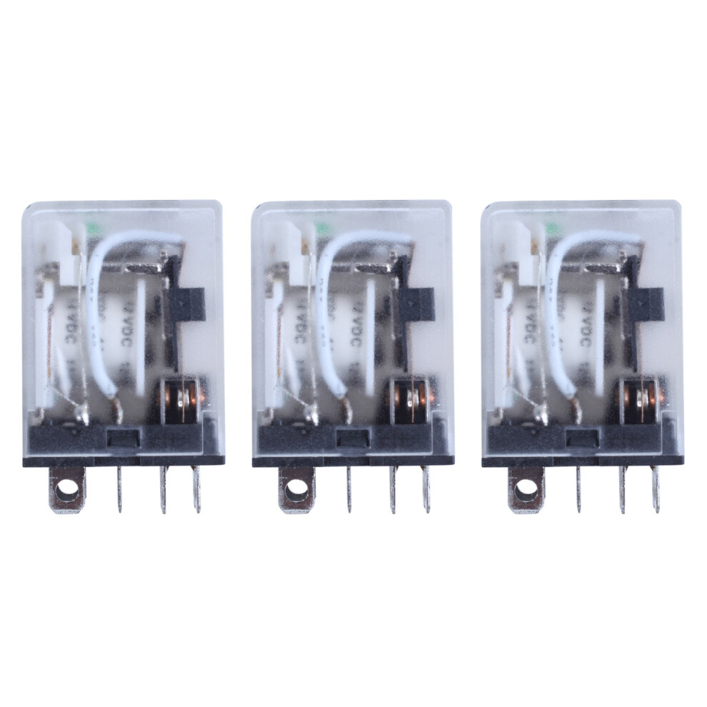 2X Jqx-13F Ly2 12V Coil 8-Pin Dpdt Led Electromagnetic Relay Green 6032948512288