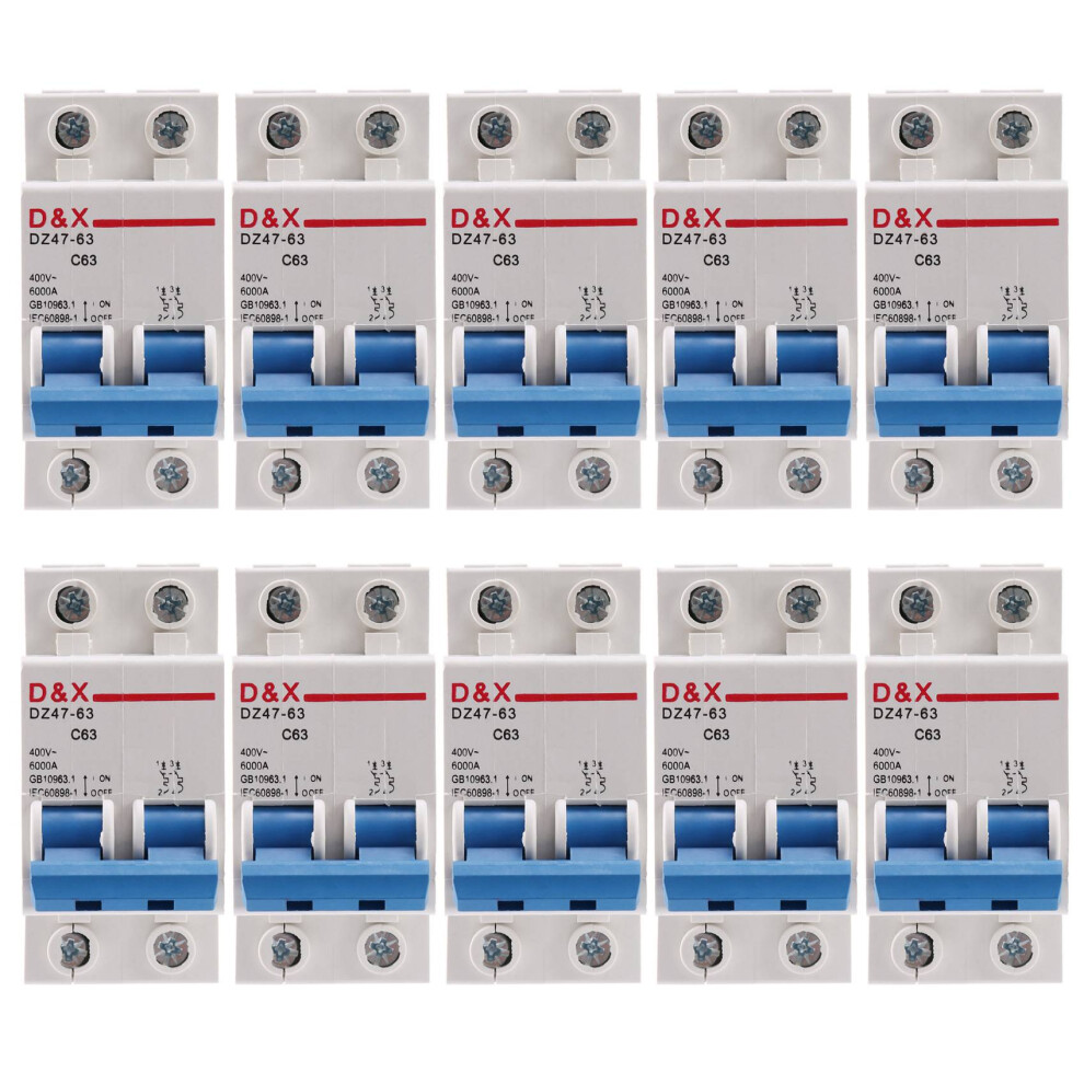 10X 2P 63A Ac400v Mcb Solar Photovoltaic (Pv) Solar Ac Circuit Breaker 6033949693709