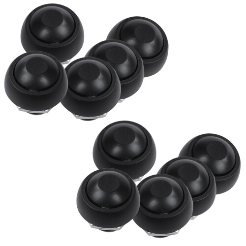 Black 10X Pcs M4 12mm Waterproof Momentary /OFF Push Button Round SPST