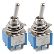 2X AC 3A/250V 6A/125V 6 Pin DPDT / 2 Position Toggle