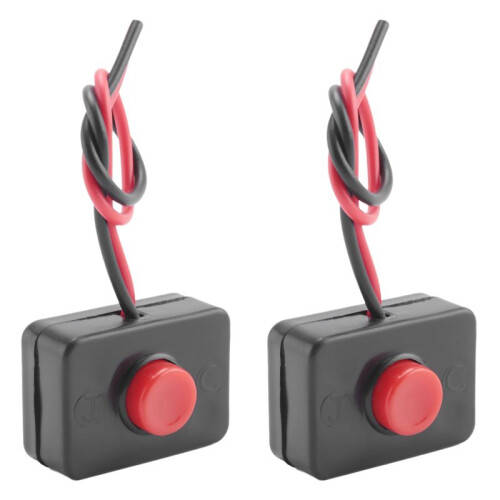 2X  12V2A Adhesive Base Push Button Momentarily Action Wired  for Automobiles