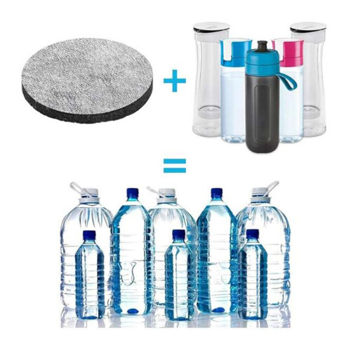 5 Pcs MicroDisc Water Filter for  Fill and Go Water Filter Bottles Carafes, Water Filter MicroDisc Reduce Chlorine 2
