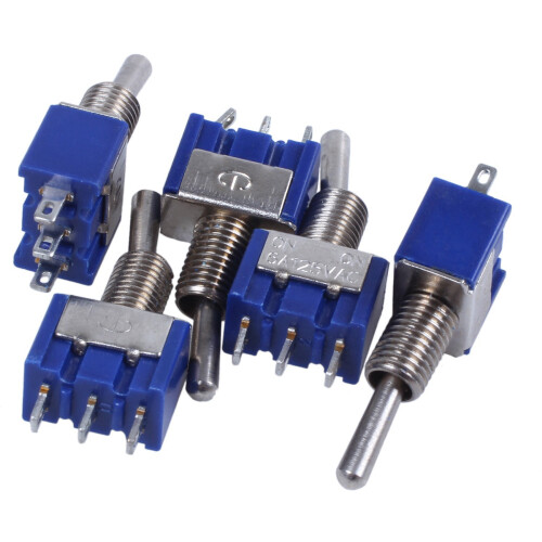 10 Pcs AC 3A/250V 6A/125V / SPDT  2 Position Latching Toggle 2