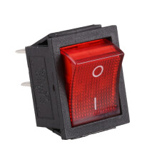 3X Red Light Illuminated 4 Pin DPST /OFF Snap in Rocker 16A 20A 250V AC