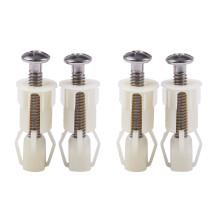 4Pcs DIY Plastic Toilet Screws Fixings Fit Toilet Seats Hinges Repair Tools Type&Size:4 38mmx5mm