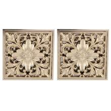 2X Gold Quadrat Boden Ablauf Dusch Ablauf mit Schmutz Fänger Filter Drainage Reinigen fürBade Zimmer Waschraum