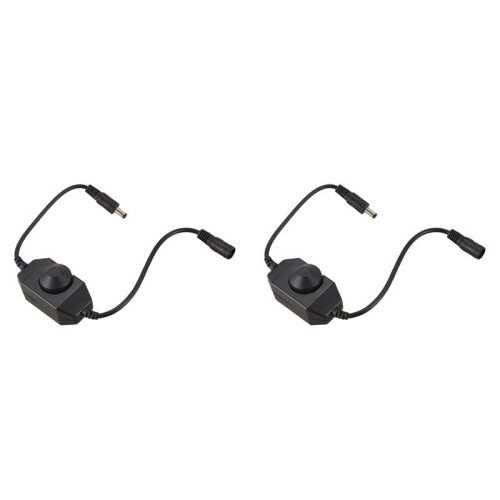 2X 12V / 24V 6A LED Dimmer Controller Adjust Brightness for Easy Color Clear, Black