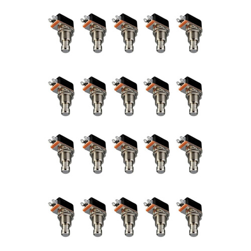 Guitar Effects Pedal Box Momentary SPST Button Stomp Foot  Push Button Pack of 20