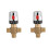 2X Thermostatic Mixing Valve Solid Brass G1/2 for Shower System Water Temperature Control Pipe Basin Thermostat Control 1