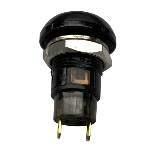 2X -Off Latching Waterproof 12mm Push Button  SPST 2A IP67, Black 1