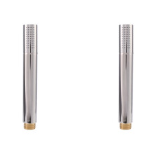 2X Moderne Stil Badezimmer Edelstahl + Kupfer Hand Brausen Chrom Top Spray Regen Dusch Köpfe
