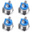 4 Pcs 16mm High Round High Round Momentary Metal Push Button 1