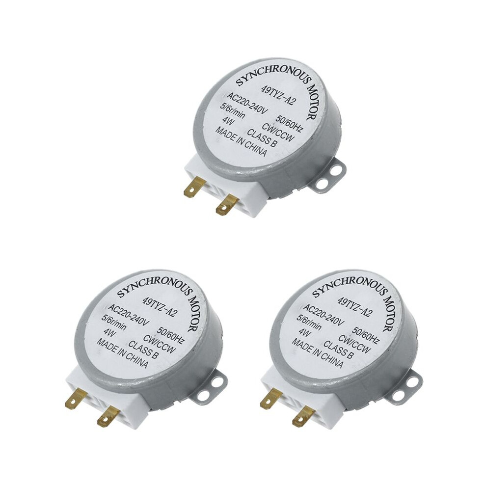 3X Ac 220-240V 50/60Hz 5/6Rpm 4W Turntable Synchronous Motor For Miniwave Oven 4711262739411