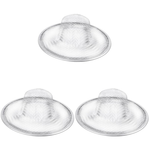 3X Stainless Steel Drainer Basin Filter Mesh Sink Strainer 3.5 Inch Top Diameter