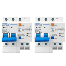 2X TOMZN Residual Current Circuit Breaker Main  with Surge Protector RCBO MCB with -Protection SPD 63A