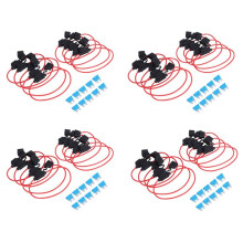 Inline Fuse Holder ATC/ATO 40 Pack Fuse TAP Adapter 16 Gauge 20AMP Blade with 40 Pcs 15 AMP Standard Fuses